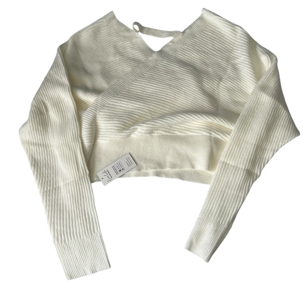 Cupshe Elegant Off White NWT Off Shoulder Women's Sweater - XL - Picture 2 of 7